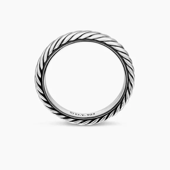 DAVID YURMAN Cable Collectibles® Stack Ring Sterling Silver - Picture 10 of 14